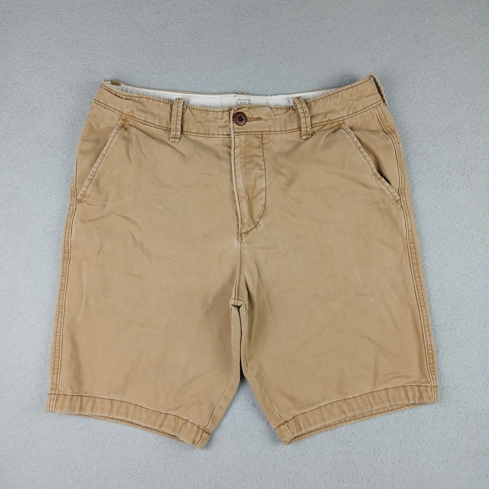 Vintage Hollister Shorts Mens 30 Classic Fit Chino Cotton Khaki Tan 3H0559 Y2k